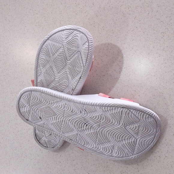 Chaco tie dye persimmon Alpine slide sandals white/orange size 10 EUC - Picture 7 of 8